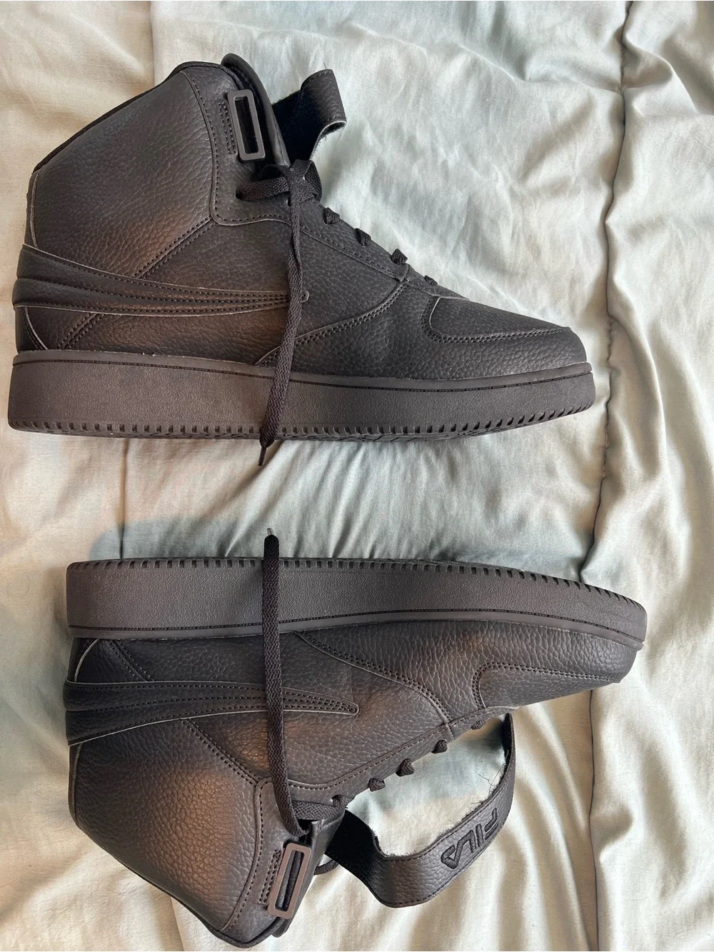 Fila Black Men’s High-Top Sneakers with Ankle Strap